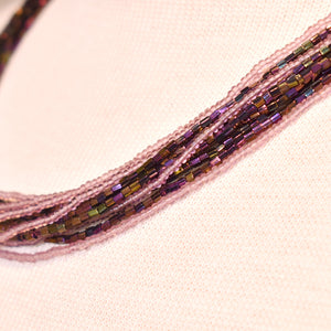 Multi Strand Lavender & Purple Necklace