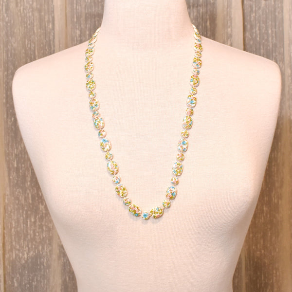 Hippie Lightweight Floral Bead Necklace