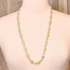 Hippie Lightweight Floral Bead Necklace