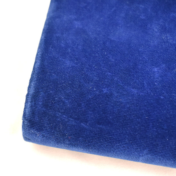 1950s Simple Blue Velvet Clutch Bag