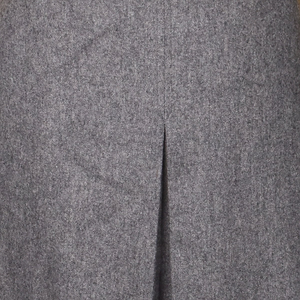 1970s Gray Wool A-line Pleat Skirt
