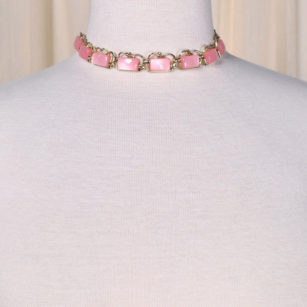 Pink Moon Glow Thermoset Necklace