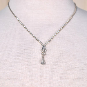 Rhinestone Teardrop Necklace