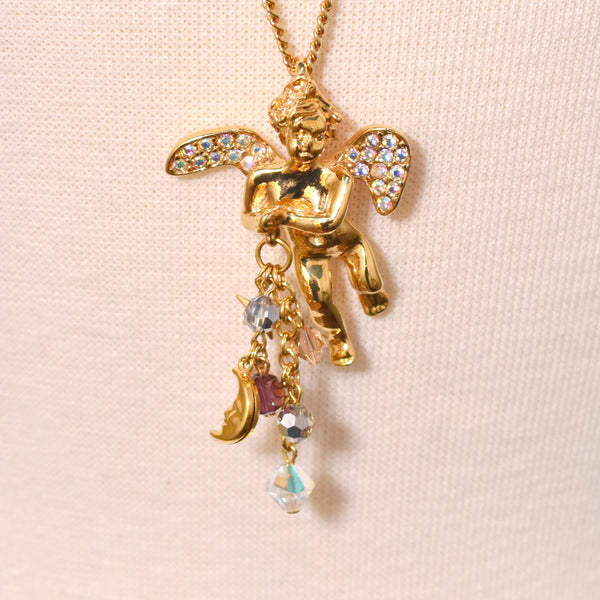 NIB Kirk's Folly Angel Cherub Pendant Necklace