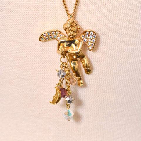 NIB Kirk's Folly Angel Cherub Pendant Necklace