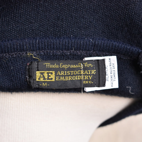 1980s Southern Comfort Navy V Neck Sweater
