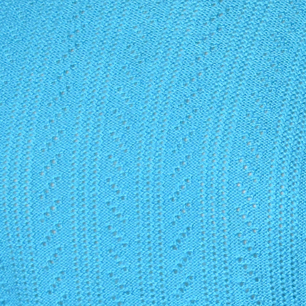 1980s Teal Blue Open Knit Raglan Sleeve Sweater