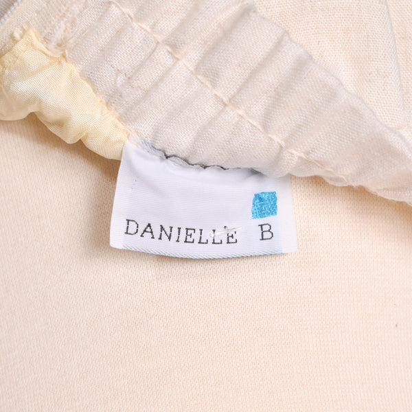 1980s Off White Button Pencil Skirt