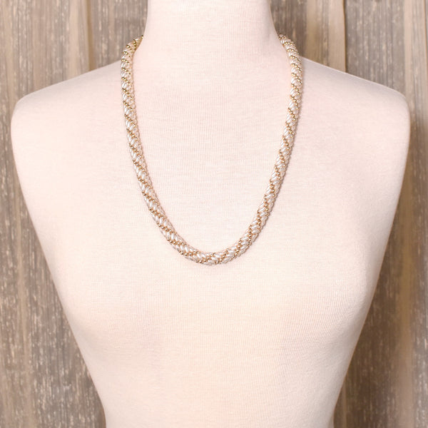 Coro Twisted Seed Pearl Necklace