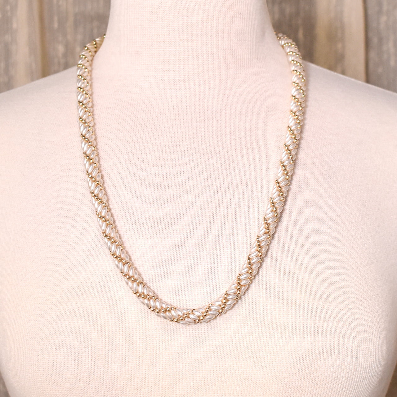 Coro Twisted Seed Pearl Necklace