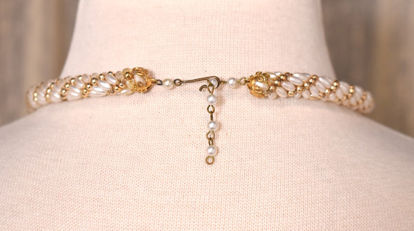 Coro Twisted Seed Pearl Necklace