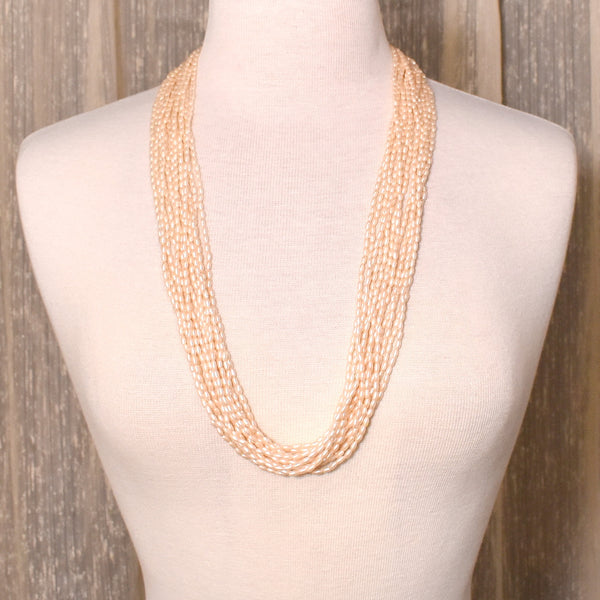 NWT 12 Strand Seed Pearl Necklace