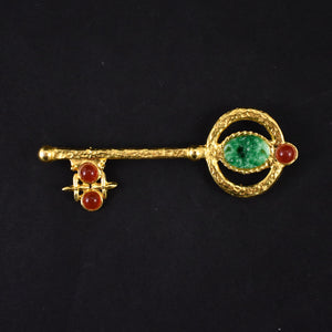 Kenneth Jay Lane Large Key Brooch