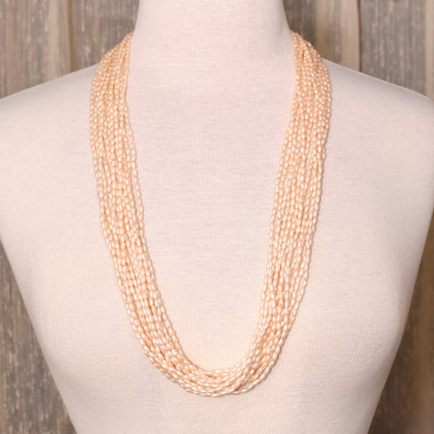 NWT 12 Strand Seed Pearl Necklace