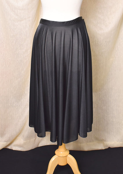 1970s Black Disco Dancing Swing Skirt