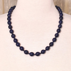 NWT Navy Blue & Black Bead Necklace