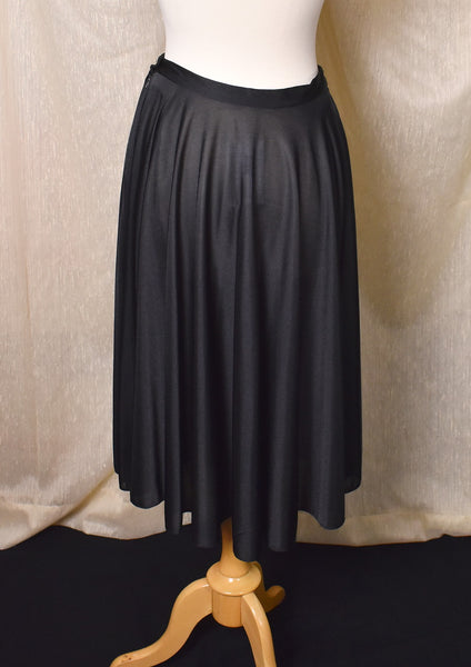 1970s Black Disco Dancing Swing Skirt