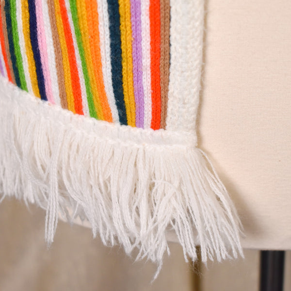 1970s Colorful Striped Sweater Vest
