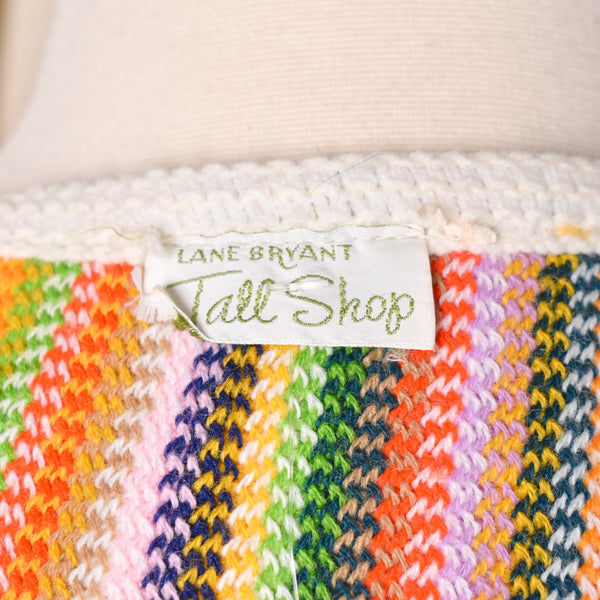 1970s Colorful Striped Sweater Vest