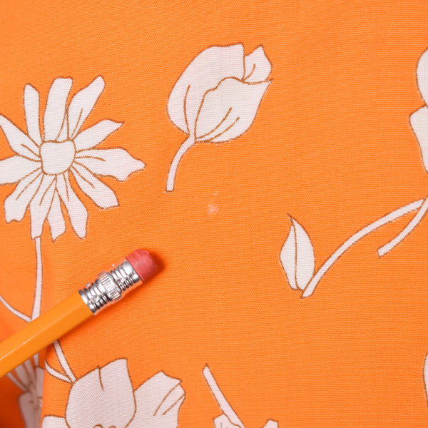 1960s Orange & White Floral Romper