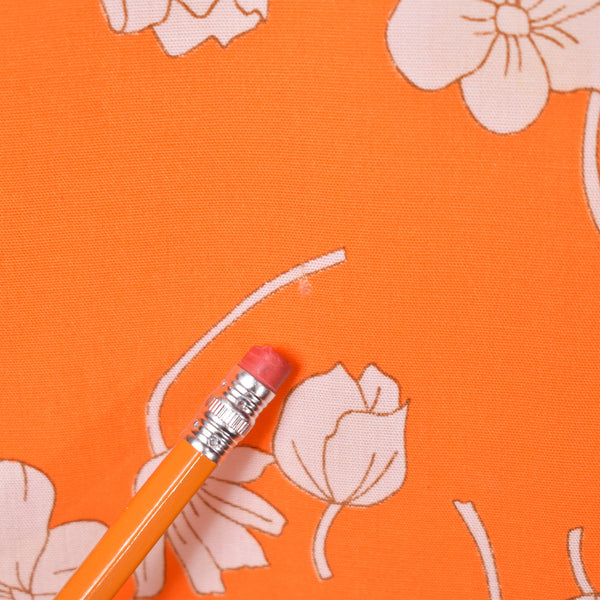 1960s Orange & White Floral Romper