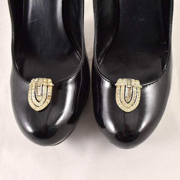 Deco Style Rhinestone Shoe Clips