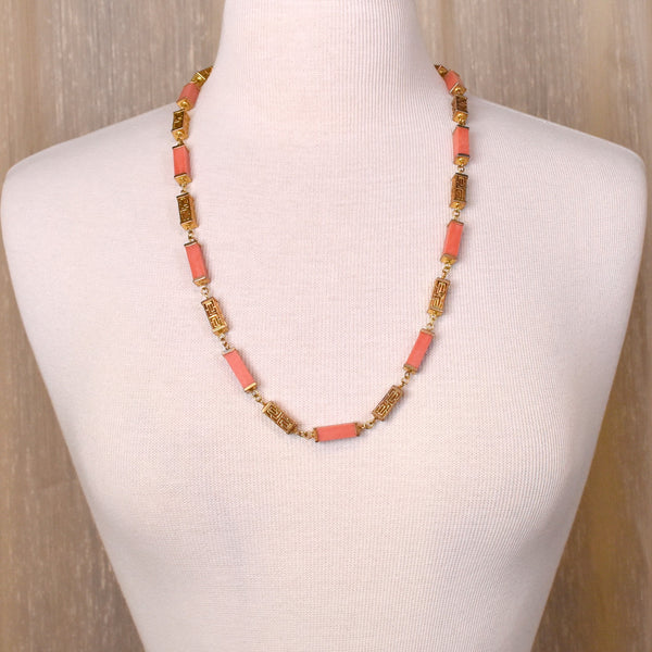 Asian Filigree Coral Necklace