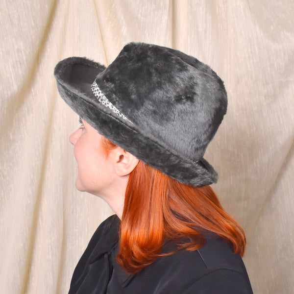 1960s Fuzzy Gray Hat
