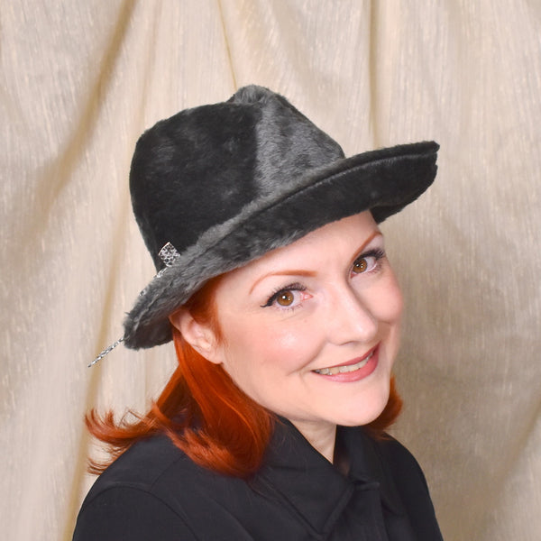 1960s Fuzzy Gray Hat