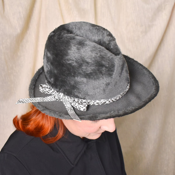 1960s Fuzzy Gray Hat