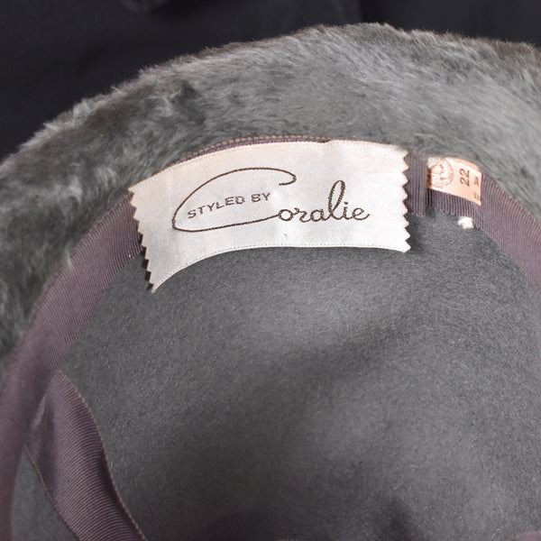 1960s Fuzzy Gray Hat