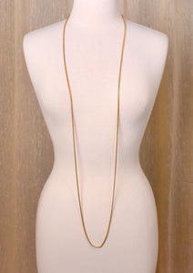 Trifari Extra Long Gold Chain Necklace