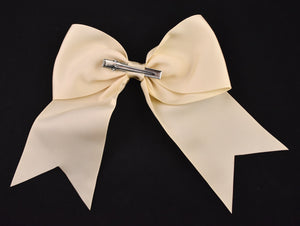 Cream Grosgrain Hair Bow