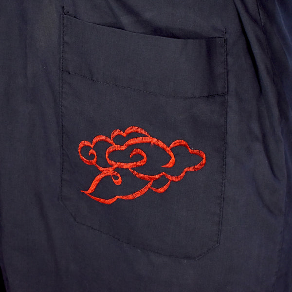 1970s Black Red Dragon Robe