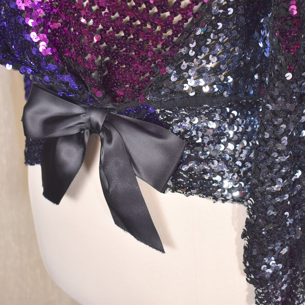 1980s Sequin Bow Disco Top