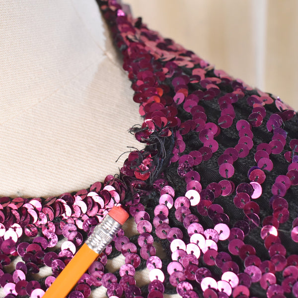 1980s Sequin Bow Disco Top