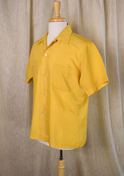 1960s Mustard Stitched Collar Shirt