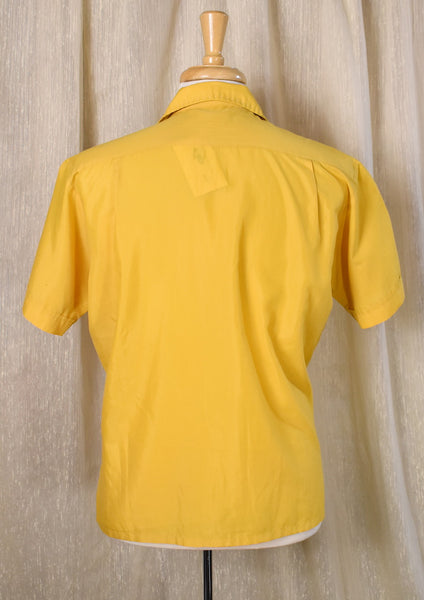 1960s Mustard Stitched Collar Shirt