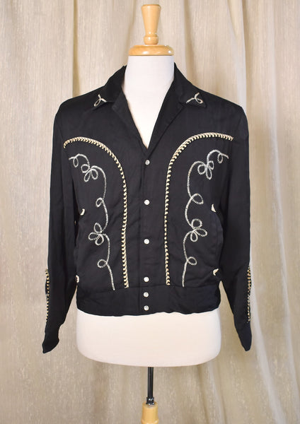 1970s H Bar C Black Bolero Western Jacket