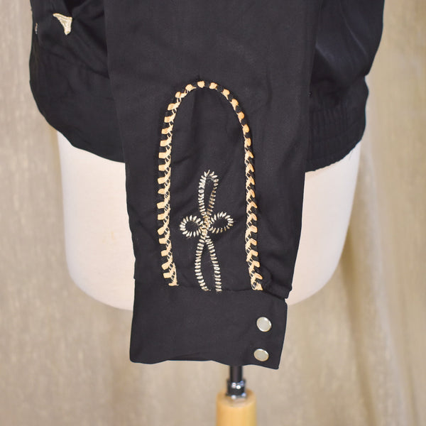 1970s H Bar C Black Bolero Western Jacket