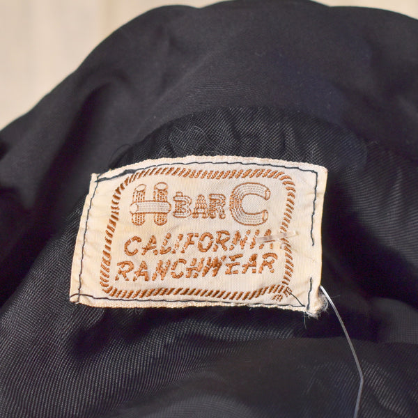 1970s H Bar C Black Bolero Western Jacket