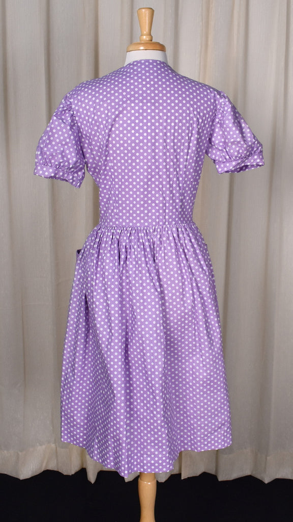 light purple polka dot dress Marcell Dress in Purple Polka Dot L