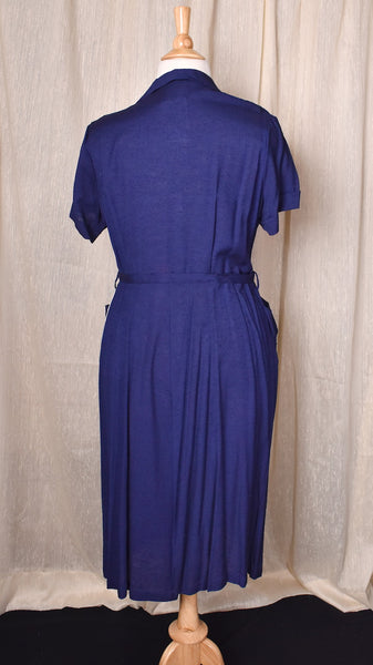 NWT 1950s Blue Ribbon Pocket Dress