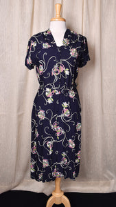 NWOT 1940s Vase & Fruit Bowl Novelty Dress