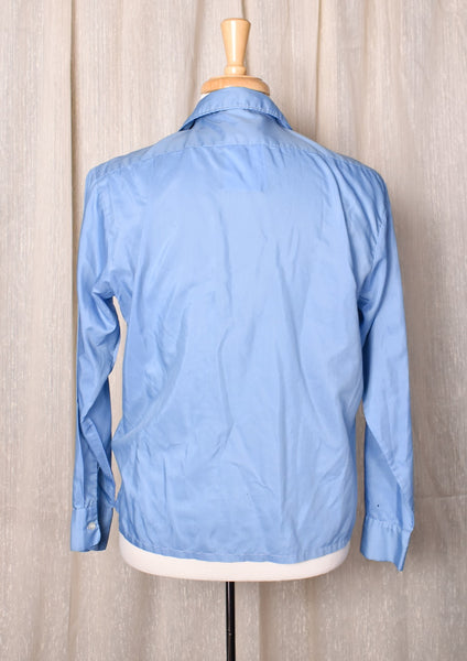 1950s LS Blue Loop Collar Shirt