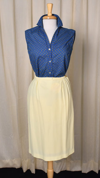 NWT 1950s Yellow Pencil Skirt
