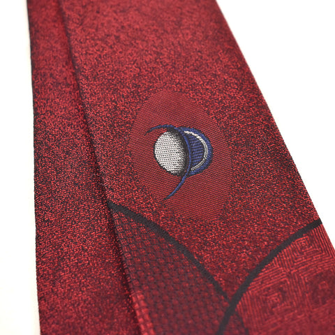 1990s Sci Fi Burgundy Tie