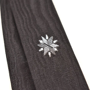 NOS Black Woodgrain Snowflake Tie