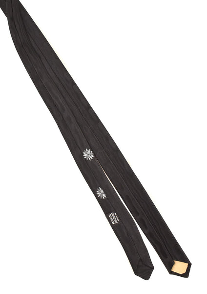 NOS Black Woodgrain Snowflake Tie