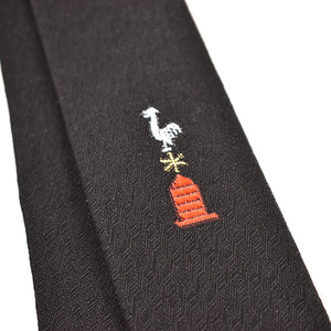 NOS 1960s Black Rooster Weather Vane Tie